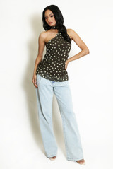Polka Dot Halter Neck Top
