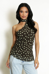 Polka Dot Halter Neck Top