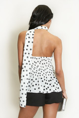 Polka Dot Halter Neck Top