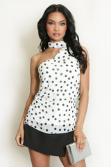 Polka Dot Halter Neck Top
