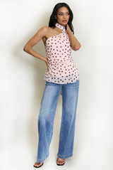 Polka Dot Halter Neck Top