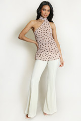 Polka Dot Halter Neck Top