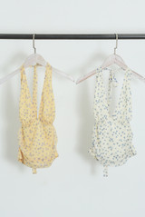 Mini Flower Print Ruched Halter Neck top