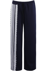 Side Striped Lace Panel Joggers 