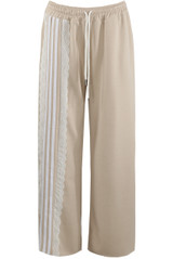 Side Striped Lace Panel Joggers 