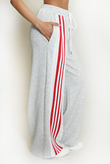 Side Striped Lace Panel Joggers 