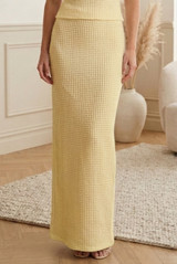 Waffle Texture Maxi Skirt