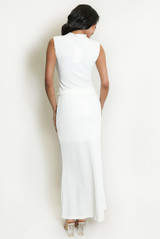 Waffle Texture Maxi Skirt