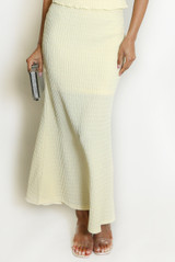 Waffle Texture Maxi Skirt