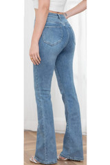 Washed Thighs Flare Fit Jeans