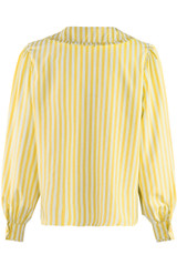 Striped Pointed Collar Blouse