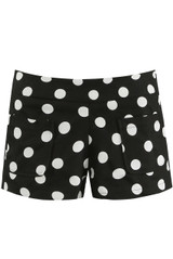 Polka Dot Low Rise Mini Shorts