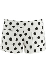 Polka Dot Low Rise Mini Shorts