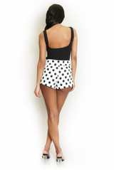 Polka Dot Low Rise Mini Shorts