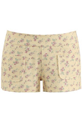 Vintage Floral Low Rise Mini Shorts
