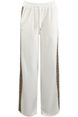 Side Leopard Striped Panel Joggers