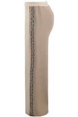 Side Leopard Striped Panel Joggers