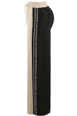Side Leopard Striped Panel Joggers