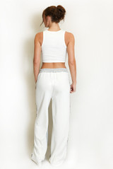 Side Leopard Striped Panel Joggers