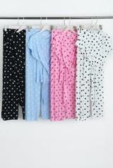 Polka Dots Wrap Blouse and Trouser Set