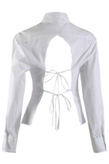 Tie Back Cotton Shirt 