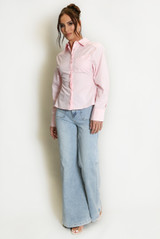 Tie Back Cotton Shirt 