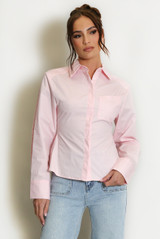 Tie Back Cotton Shirt 