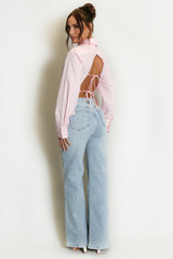 Tie Back Cotton Shirt 