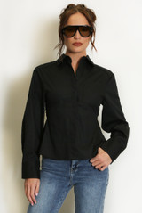 Tie Back Cotton Shirt 