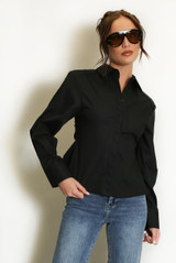 Tie Back Cotton Shirt 