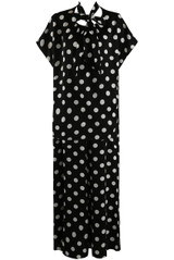 Polka Dots Tie Neck Blouse and Trouser Set
