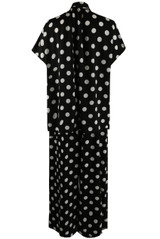 Polka Dots Tie Neck Blouse and Trouser Set