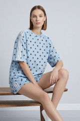 Polka Dot Side stripe Top and Shorts Set