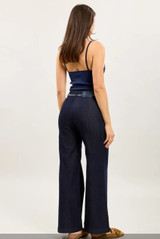 Flare Hem Thread Detail Sailor Jeans