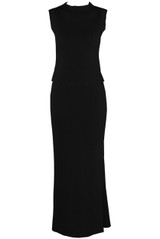 Waffle Texture Top & Maxi Skirt Set