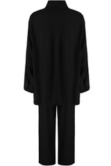 Loose Fit Blouse And Drawstring Trouser Set