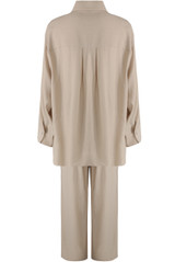 Loose Fit Blouse And Drawstring Trouser Set