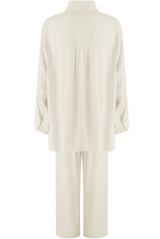 Loose Fit Blouse And Drawstring Trouser Set