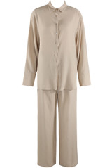 Loose Fit Blouse And Drawstring Trouser Set