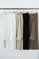 Loose Fit Blouse And Drawstring Trouser Set