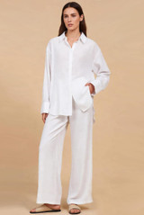 Loose Fit Blouse And Drawstring Trouser Set