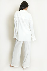 Loose Fit Blouse And Drawstring Trouser Set