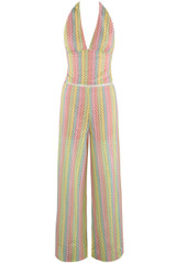Zig Zag Halter Neck Top and Trouser Set