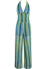 Zig Zag Halter Neck Top and Trouser Set