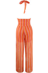 Zig Zag Halter Neck Top and Trouser Set
