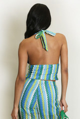 Zig Zag Halter Neck Top