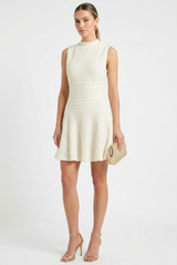 Sleeveless Textured Skater Dress