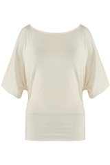 Wide Neck Ruched Top