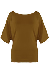 Wide Neck Ruched Top