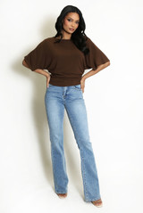 Wide Neck Ruched Top